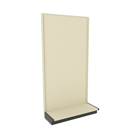 Lozier Gondola Wall Display Starter, Platinum Off-White, 48W x 96H x 19D P499U-ST